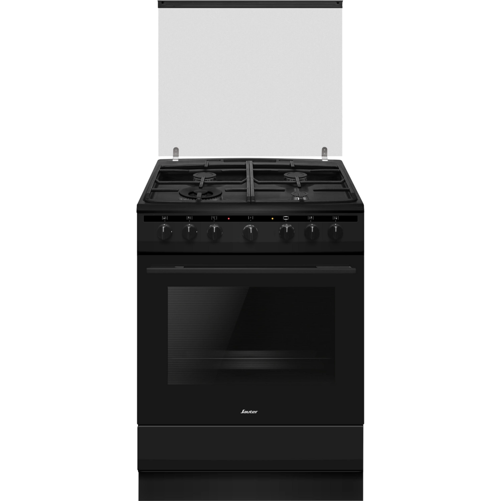 תנור אפייה משולב כיריים Sauter Elegant 4780 - גימור שחור מט אחריות ע"י - יבואן הרשמי