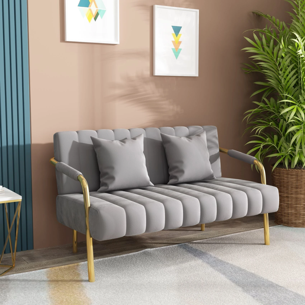 כורסא דו מושבית ברוחב 1.2 מטר דגם MSR-1104 צבע אפור ROSSO ITALY - יבואן רשמי