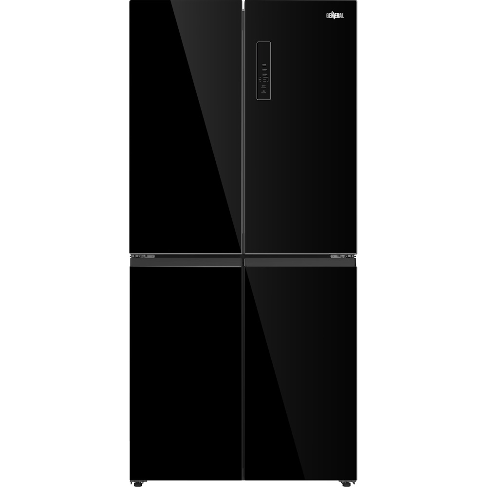 מקרר 4 דלתות - 601 ליטר General GE665GB זכוכית שחורה - יבואן רשמי