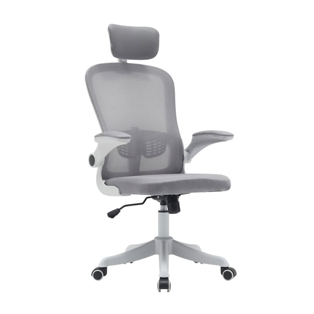 כסא מנהל אורטופדי דגם MSH-10-6 צבע אפור לבן ROSSO ITALY - יבואן רשמי