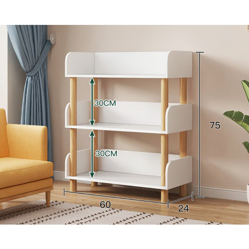 ספרייה מעוצבת מודרנית גובה 76 ס"מ דגם RSM-2102 צבע לבן מבית Rosso italy - יבואן רשמי