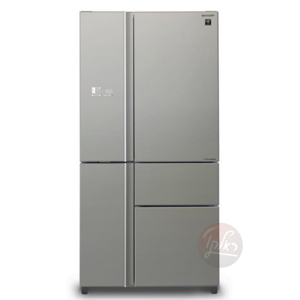 מקרר 5 דלתות 661 ליטר שארפ SJ-R9733SL זכוכית אפורה SHARP - מנגנון שבת מהדרין - יבואן רשמי