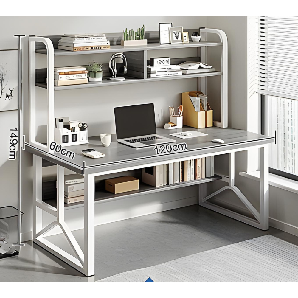 שולחן מחשב ענק ברוחב 120 ס"מ Rosso Italy RSM-2049 לבן - יבואן רשמי