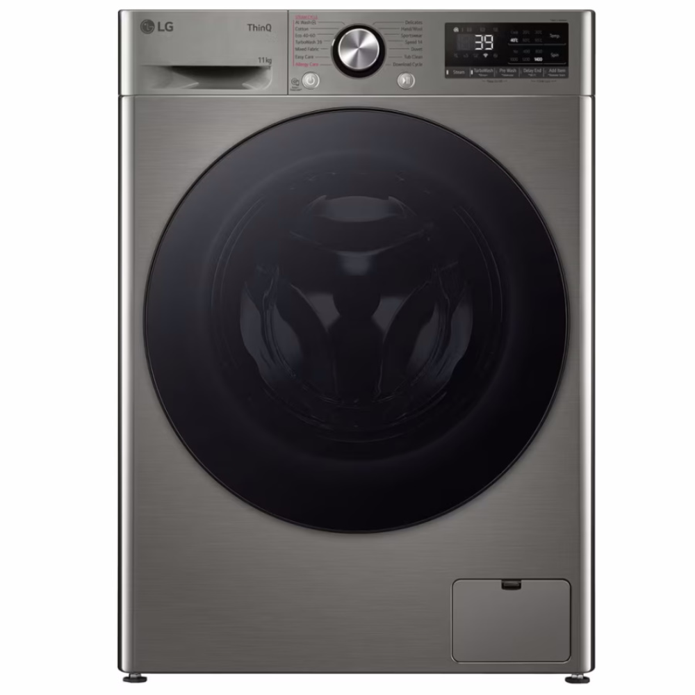 מכונת כביסה פתח חזית - 11 ק"ג LG WF11214GBB 1400 סל"ד - יבואן רשמי