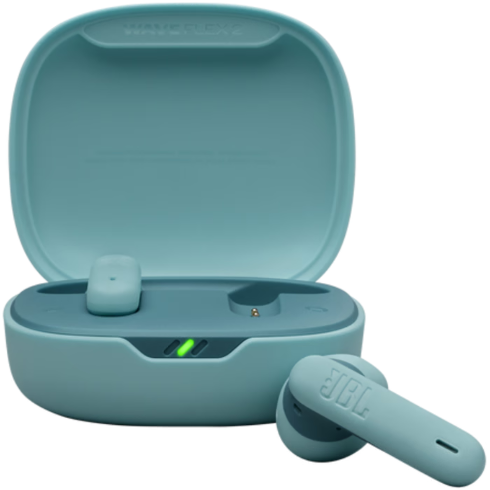 אוזניות אלחוטיות JBL Wave Flex 2 - צבע כחול שנה אחריות ע"י - יבואן הרשמי