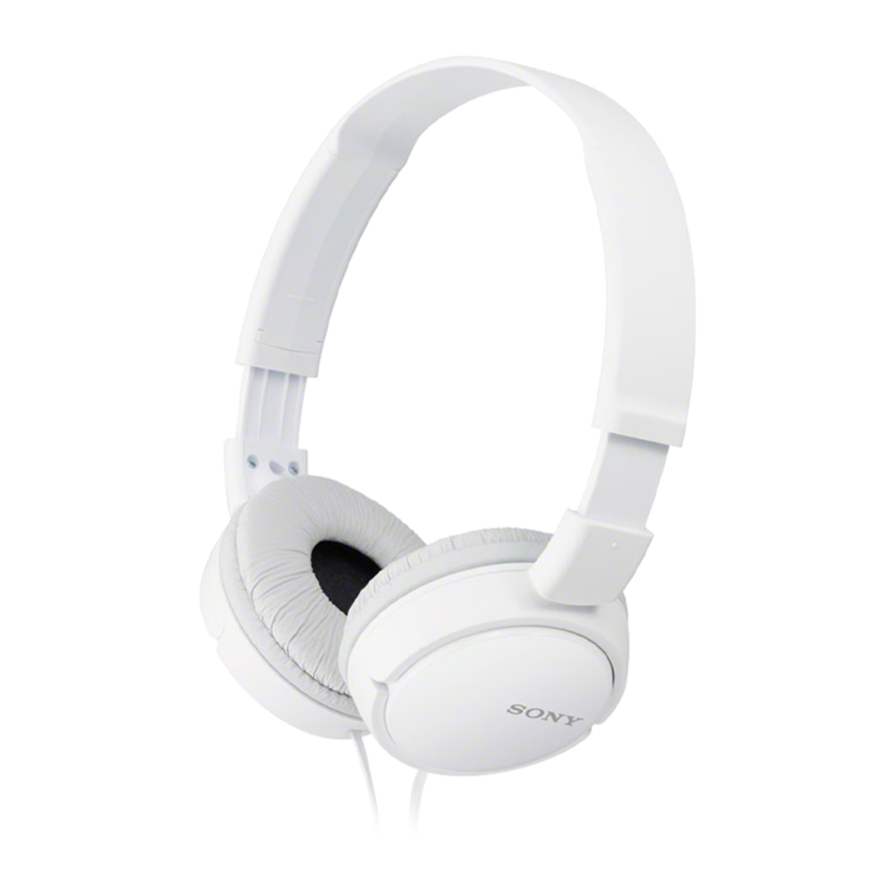 אוזניות חוטיות Sony MDR-ZX110 - צבע לבן שנתיים אחריות ע"י - יבואן הרשמי