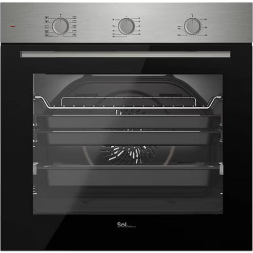 תנור אפייה בנוי 73 ליטר 60 ס"מ Sol Diamond HO-1705 - גימור נירוסטה אחריות ע"י היבואן הרשמי