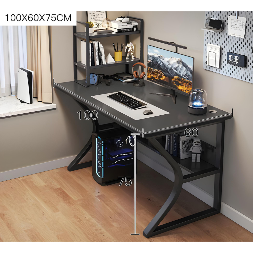 שולחן מחשב דגם RSM-2055 רוחב 100 ס"מ צבע שחור מבית Rosso italy - יבואן רשמי