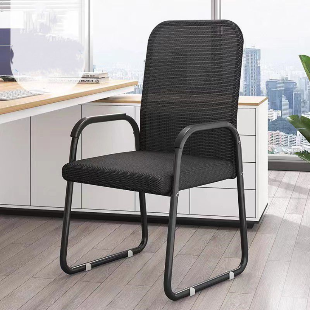 כסא אורחים/המתנה אורטופדי ואיכותי דגם RSM-2114 צבע שחור מבית Rosso italy - יבואן רשמי