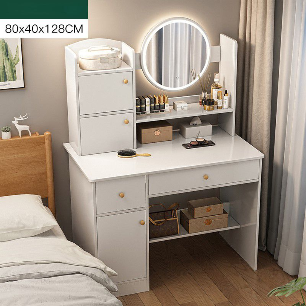 שידת איפור עם מראה כולל תאורת LED רוחב 80 ס"מ Rosso Italy RSM-3006 - יבואן רשמי