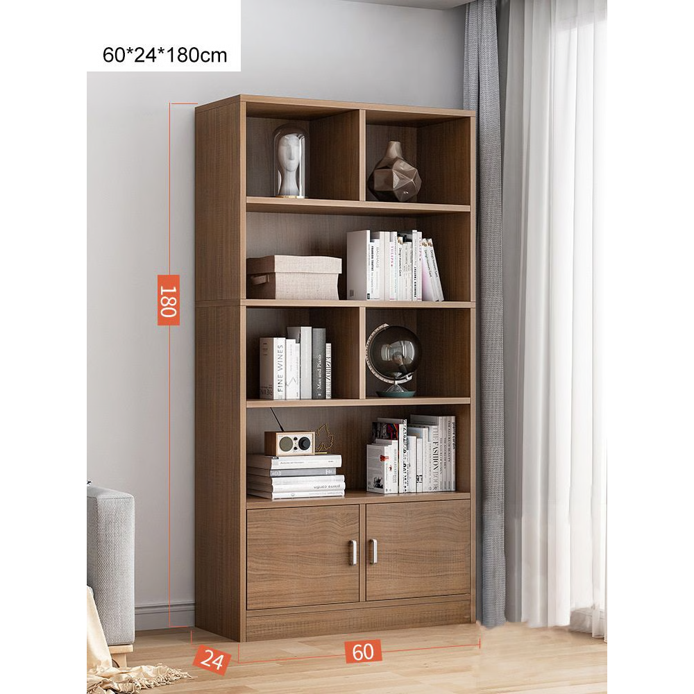 ספרייה עם מגירות 60\180 ס"מ Rosso Italy RSM-2142 בצבע עץ - יבואן רשמי