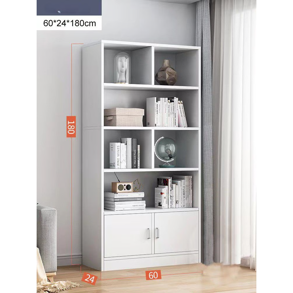 ספרייה עם מגירות 60\180 ס"מ Rosso Italy RSM-2143 בצבע לבן - יבואן רשמי