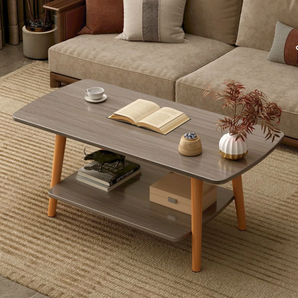 שולחן סלון פינת קפה יוקרתי ברוחב מטר Rosso Italy RSM-3049 בצבע אפור - יבואן רשמי