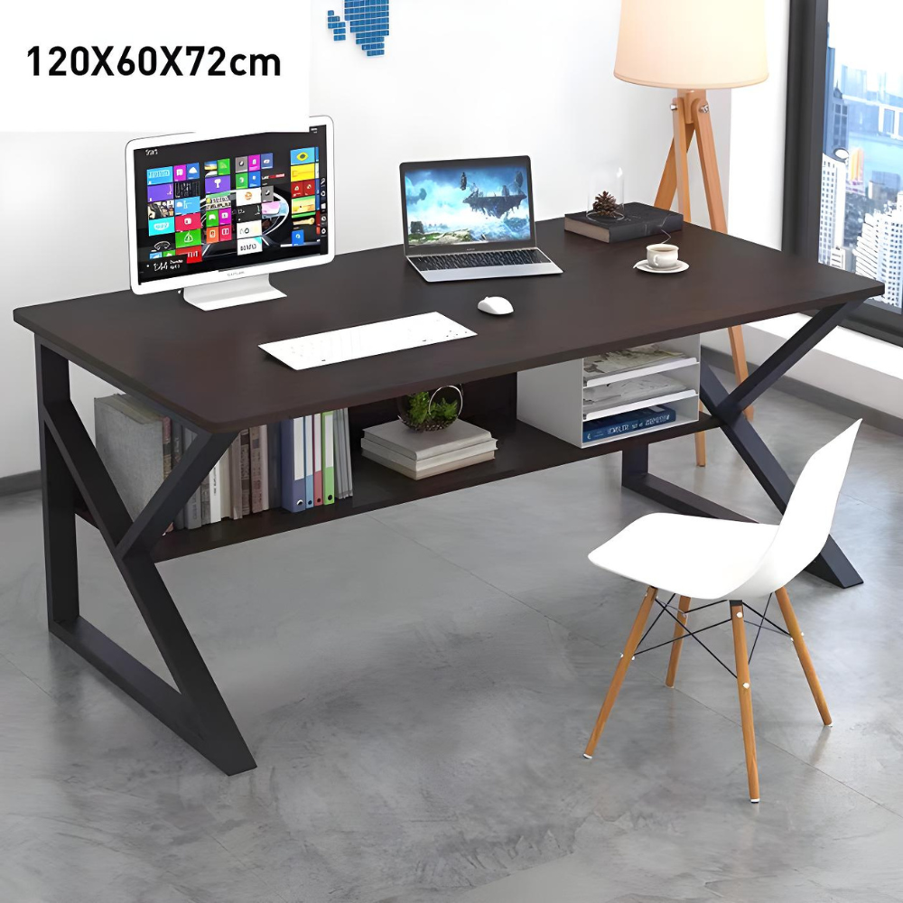 שולחן גיימר מחשב 120 ס"מ צבע חום כהה דגם Rosso Italy RSM-3123 - יבואן רשמי