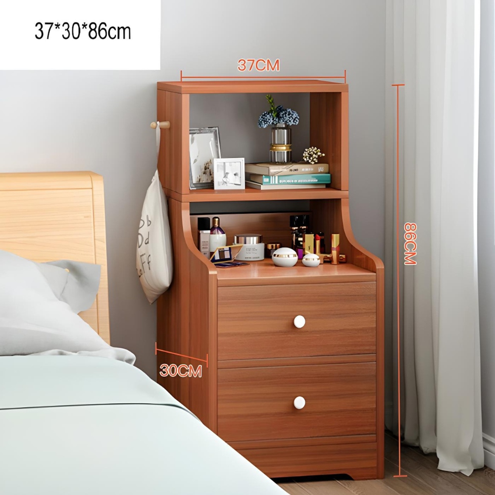 שידת לילה גבוהה צבע עץ דגם Rosso Italy RSM-3135 - יבואן רשמי