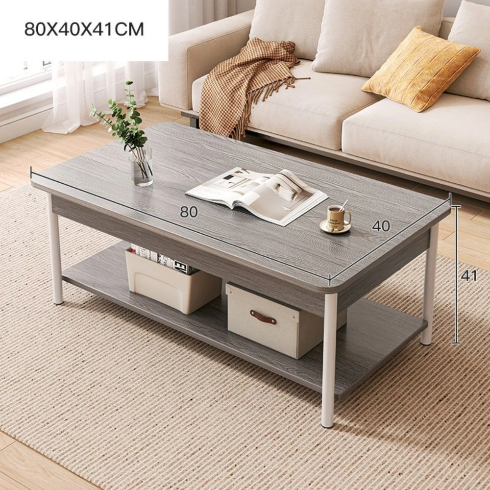 שולחן סלון פינת קפה יוקרתי 80 ס"מ צבע אפור דגם Rosso Italy RSM-3106 - יבואן רשמי