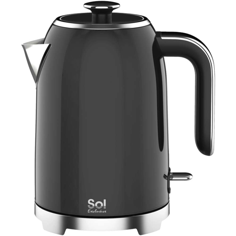 קומקום חשמלי 1.7 ליטר צבע שחור SOL SL-7003 - אחריות ע"י היבואן הרשמי