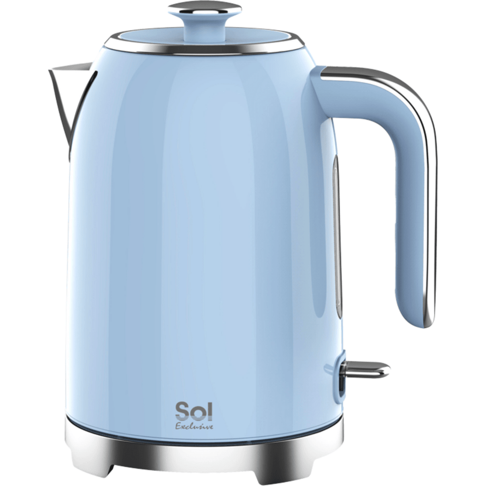 קומקום חשמלי 1.7 ליטר צבע תכלת פסטל Sol SL-7005 - K.B.V