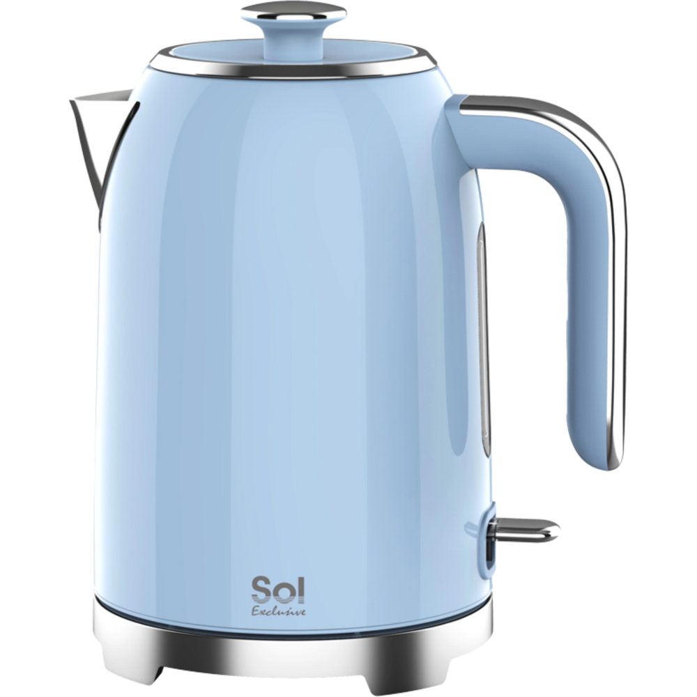 קומקום חשמלי 1.7 ליטר צבע תכלת פסטל Sol SL-7005 - אחריות ע"י היבואן הרשמי