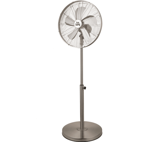 מאוורר עמוד 16" SOL SL-5301 - צבע נירוסטה מוברשת - K.B.V