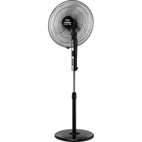 מאוורר עמוד כולל שלט 18" SOL SL-5309 - צבע שחור מט - K.B.V