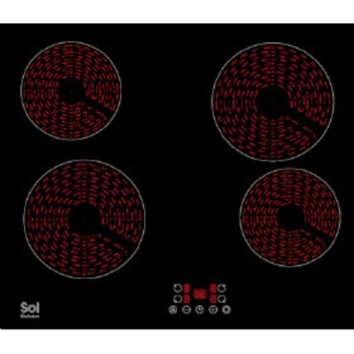 כיריים קרמיות 4 אזורי בישול Sol FQ6V-1063 Touch Exclusive - K.B.V