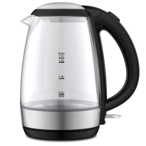 קומקום זכוכית חשמלי 1.7 ליטר מבית סאוטר דגם WK150B שחור Sauter - יבואן רשמי