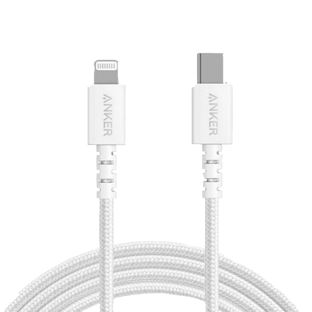כבל 1.8 מטר לאייפון Anker Powerline II MFI PD - צבע לבן - K.B.V
