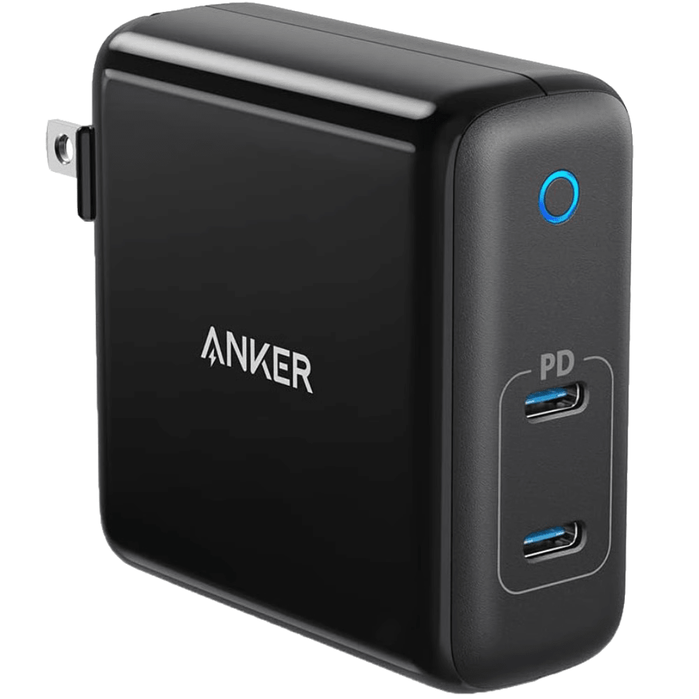 מטען קיר Anker PowerPort 60W Two Ports - צבע שחור - K.B.V