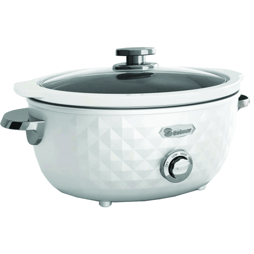 סיר בישול איטי מסדרת יהלום 6 ליטר Selmor SE-6939 - צבע לבן אחריות ע"י - יבואן הרשמי