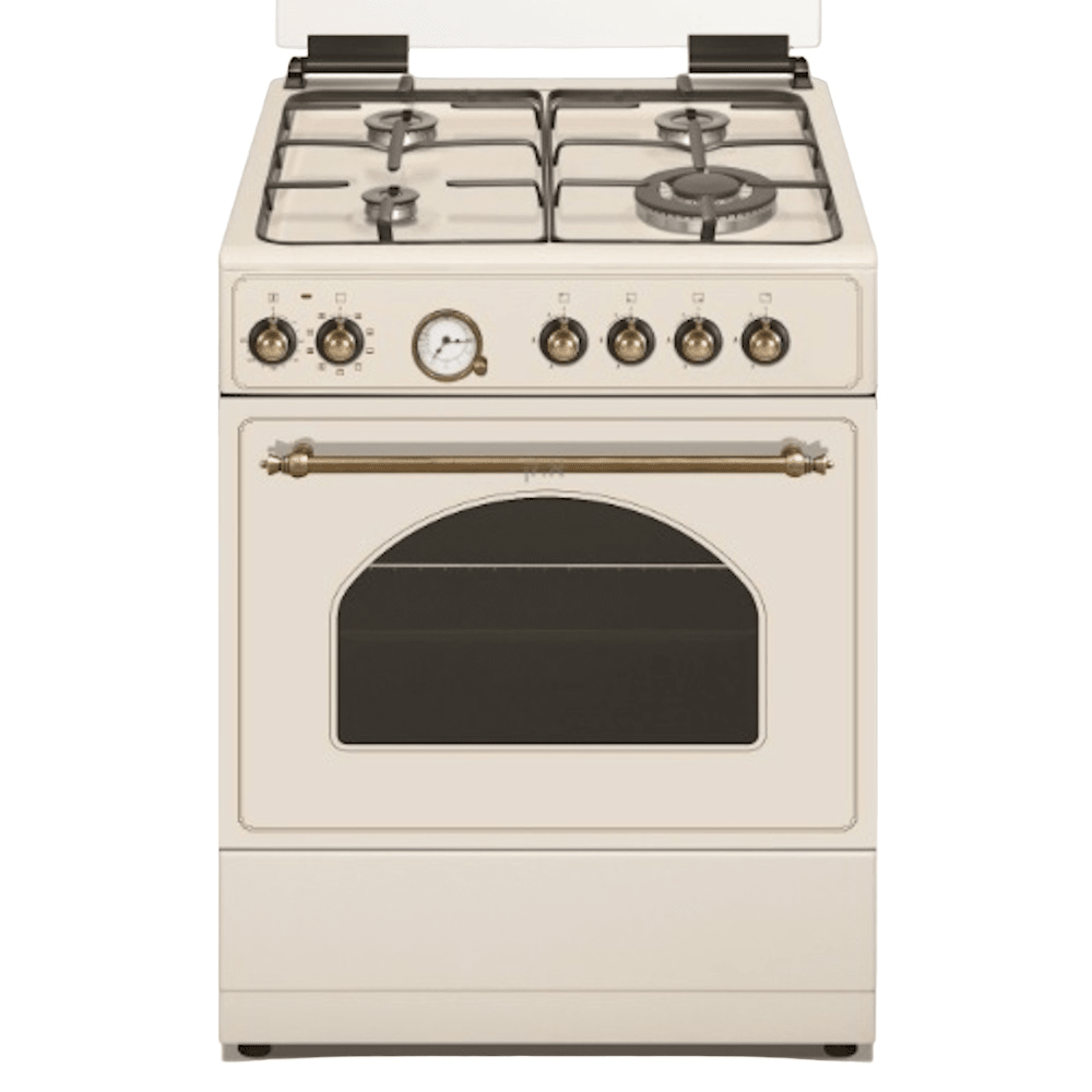 תנור משולב מבערים - 60 ס"מ LaCasa LC6060RC קרם כפרי - K.B.V
