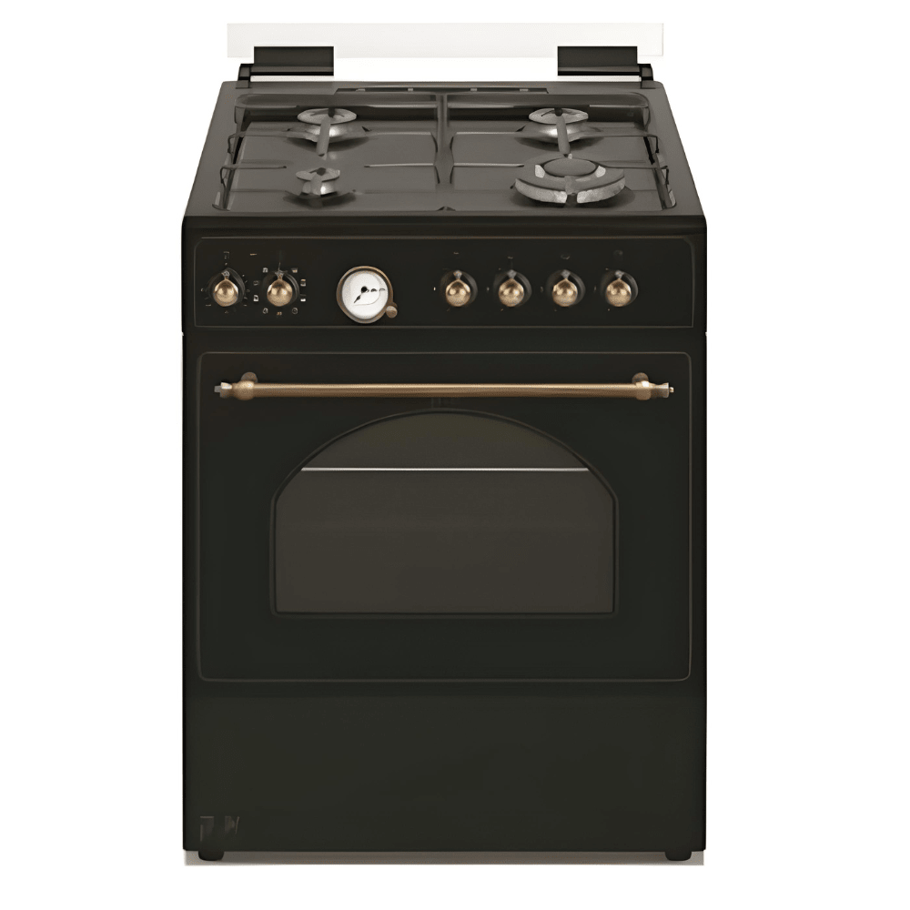 תנור משולב מבערים - 60 ס"מ LaCasa LC6060RB שחור כפרי - K.B.V