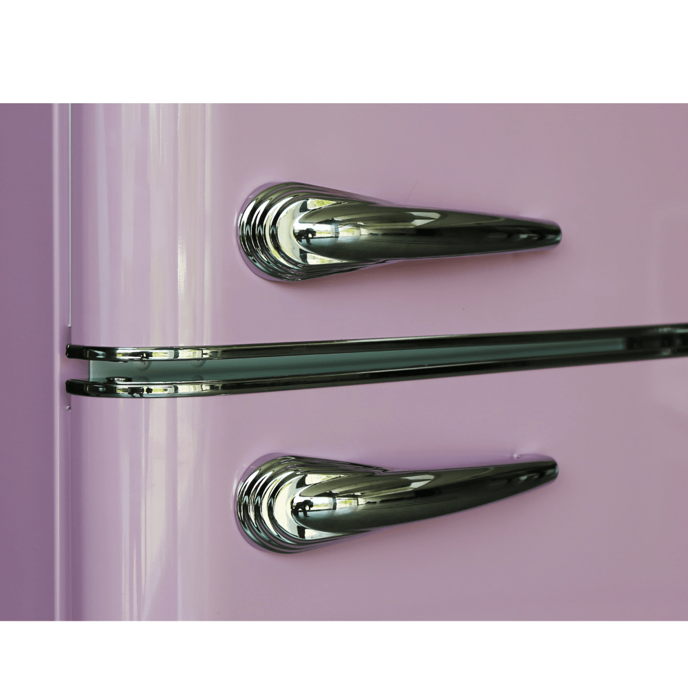 מקרר מקפיא עליון רטרו 208 ליטר Electra ELR210P - גימור ורוד - K.B.V