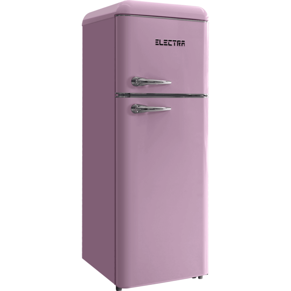 מקרר מקפיא עליון רטרו 208 ליטר Electra ELR210P - גימור ורוד - K.B.V