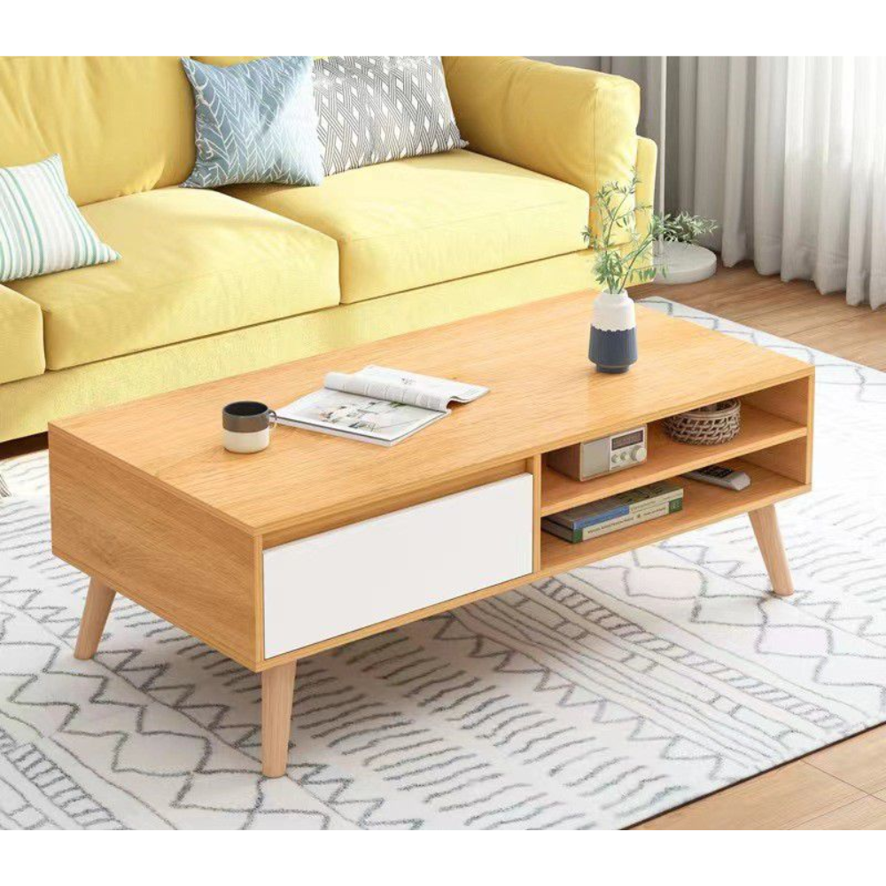 שולחן סלון פינת קפה יוקרתי רוחב 80 ס"מ דגם RSM-2108 צבע עץ מבית Rosso italy - יבואן רשמי