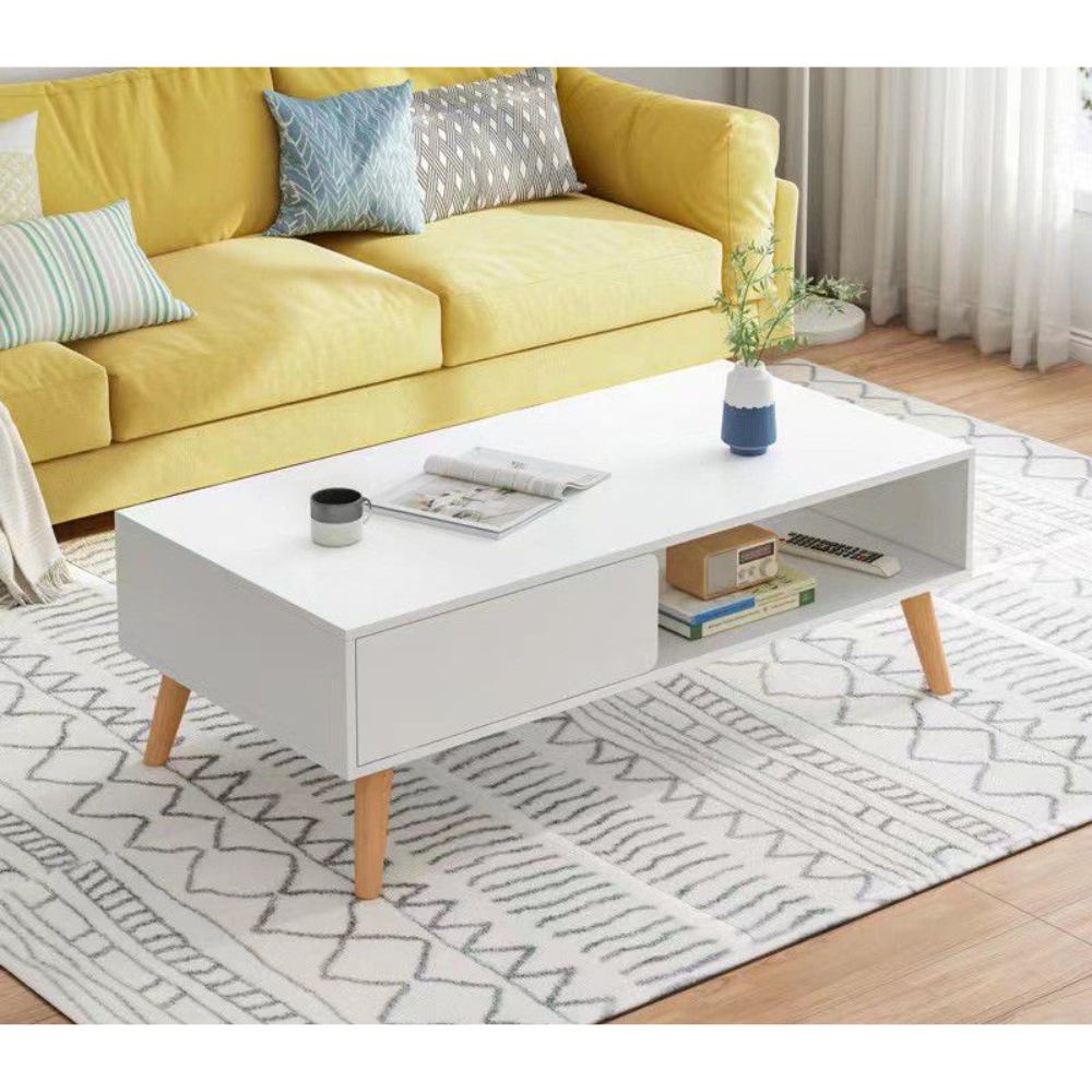 שולחן סלון פינת קפה יוקרתי רוחב 80 ס"מ דגם RSM-2108 צבע לבן מבית Rosso italy - יבואן רשמי