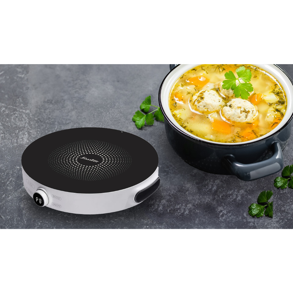 כירת אינדוקציה עגולה Sauter INP313W - צבע לבן אחריות ע"י - יבואן הרשמי