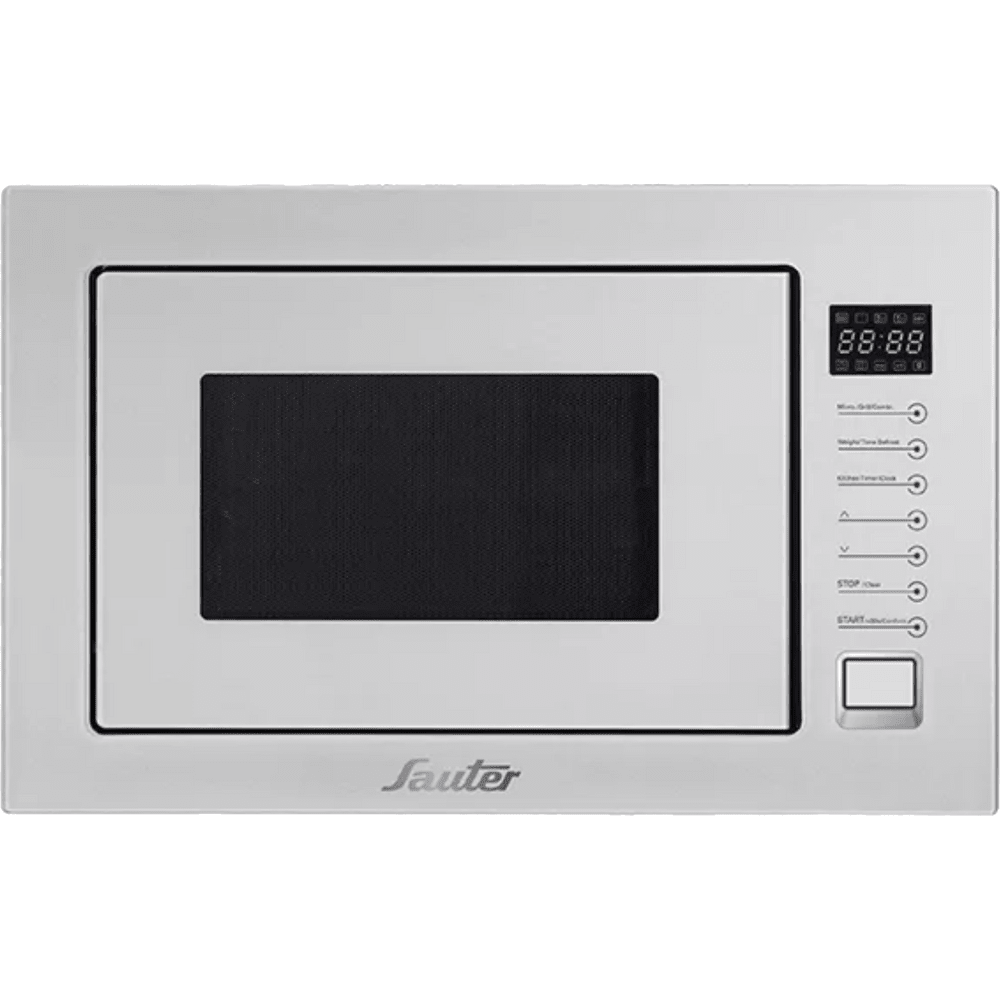 מיקרוגל דיגיטלי בנוי משולב גריל 25 ליטר Sauter MW6623W - זכוכית לבנה - K.B.V