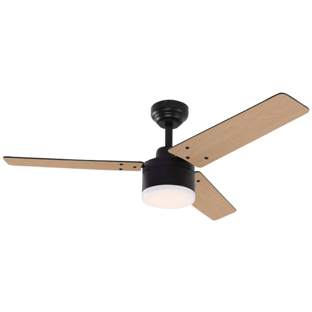 מאוורר תקרה כנפיים מתהפכות Westinghouse Talia 28W "52 - צבע שחור/ אלון - K.B.V