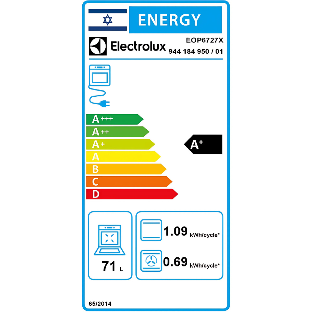 תנור אפיה בנוי ELECTROLUX אלקטרולוקס EOP6727X - יבואן רשמי
