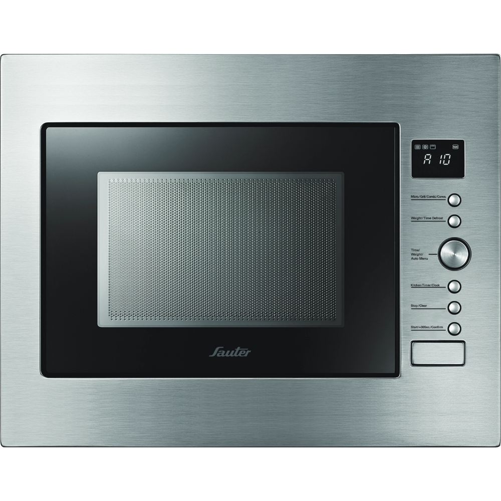 מיקרוגל בנוי דיגיטלי משולב גריל ותנור טורבו 34 ליטר Sauter MW6646 - גימור נירוסטה מוברשת אחריות ע"י - יבואן הרשמי