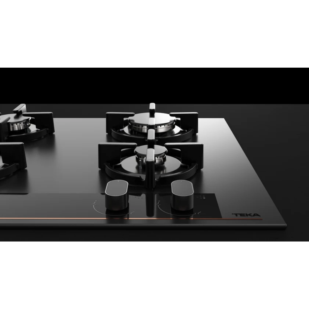 כיריים גז 90 ס"מ זכוכית שחור מט 5 להבות גז GBC-95G1 TEKA - יבואן רשמי