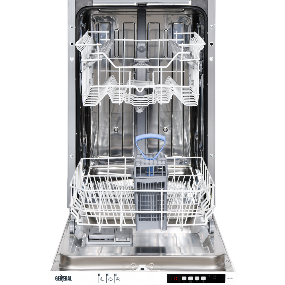 מדיח כלים עומד 45 ס"מ ג'נרל דגם GE45 כסוף - יבואן רשמי