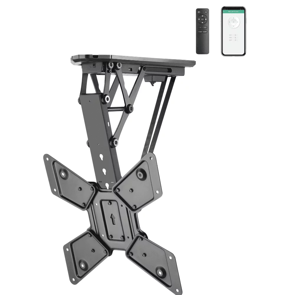 זרוע חשמלית תקרתית מתקפלת חכמה לגודל מסך עד 55″ Lumi Legend / Brateck PLB-M0544AI - יבואן רשמי