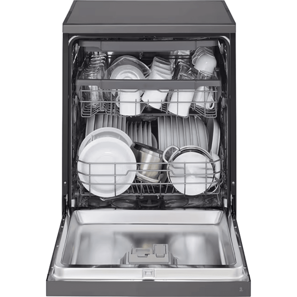 מדיח כלים רחב 14 מערכות כלים LG DFC513FM - גימור נירוסטה מושחרת - K.B.V