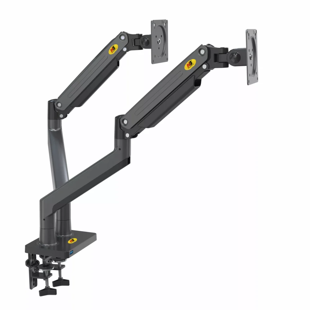 זרוע שולחנית דו מפרקית ארגונומית ל2 מסכי מחשב עד “32 NB - North Bayou NB-G35 - יבואן רשמי