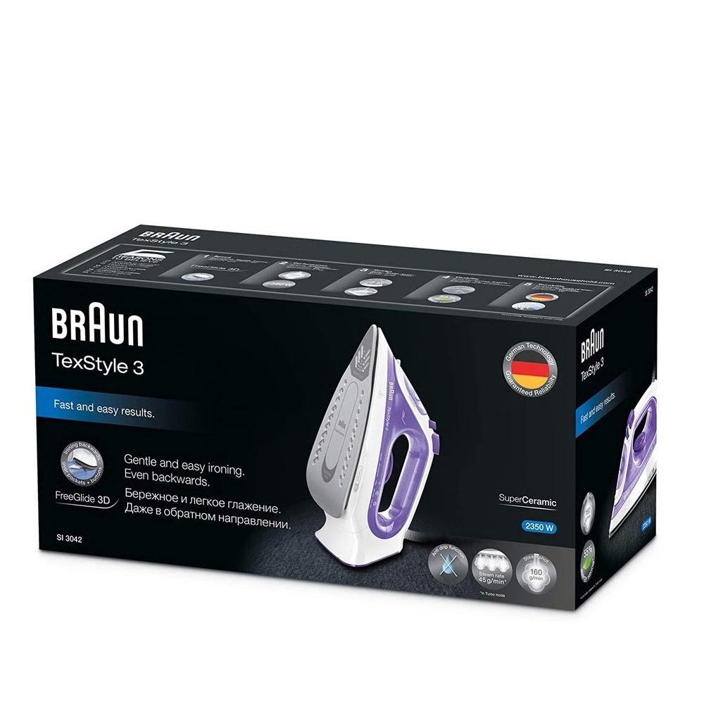 מגהץ אדים בראון סגול דגם BRAUN SI30442VI - יבואן רשמי