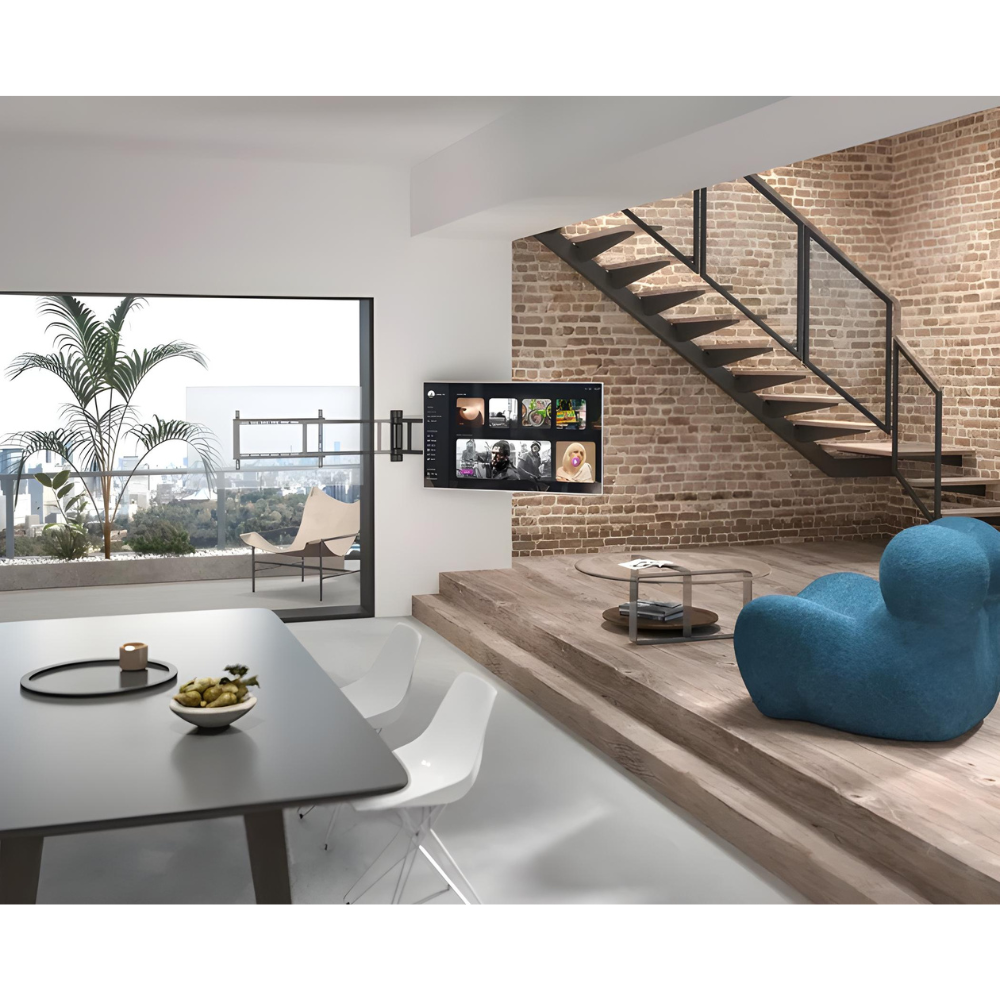 זרוע חשמלית לטלוויזיה מסתובבת עם שלט לגודל מסך עד 75″ Lumi Legend / Brateck PLB-M06 - יבואן רשמי