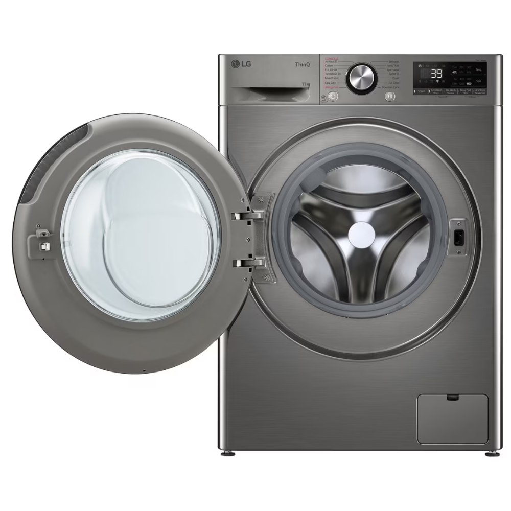 מכונת כביסה פתח חזית - 11 ק"ג LG WF11214GBB 1400 סל"ד - יבואן רשמי