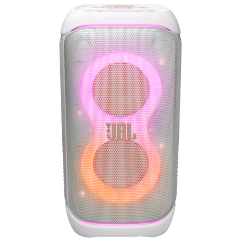 בידורית ניידת JBL PartyBox Stage 320 IPX4 240W -צבע לבן שנה אחריות ע"י - יבואן הרשמי
